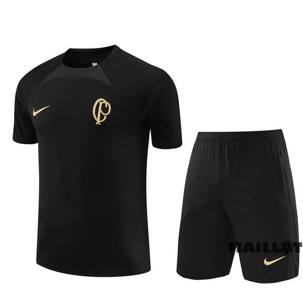 Foot Maillot Pas Cher Entrainement Ensemble Complet Enfant Corinthians Paulista 2023 2024 I Noir