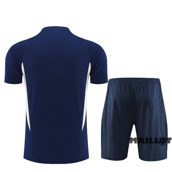 Foot Maillot Pas Cher Entrainement Ensemble Complet Enfant Italie 2023 Bleu Marine