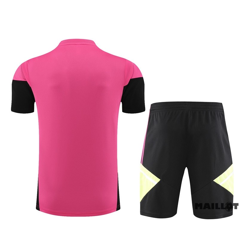 Foot Maillot Pas Cher Entrainement Ensemble Complet Enfant Juventus 2023 2024 Rose Noir