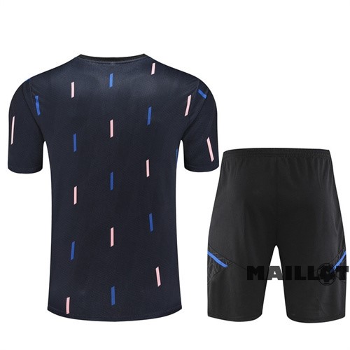 Foot Maillot Pas Cher Entrainement Ensemble Complet Enfant Manchester United 2022 2023 Bleu Noir