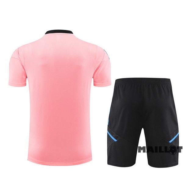 Foot Maillot Pas Cher Entrainement Ensemble Complet Enfant Manchester United 2022 2023 Rose II Noir