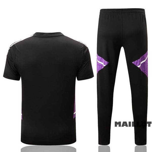Foot Maillot Pas Cher Entrainement Ensemble Complet Enfant Real Madrid 2022 2023 Noir Purpura Blanc