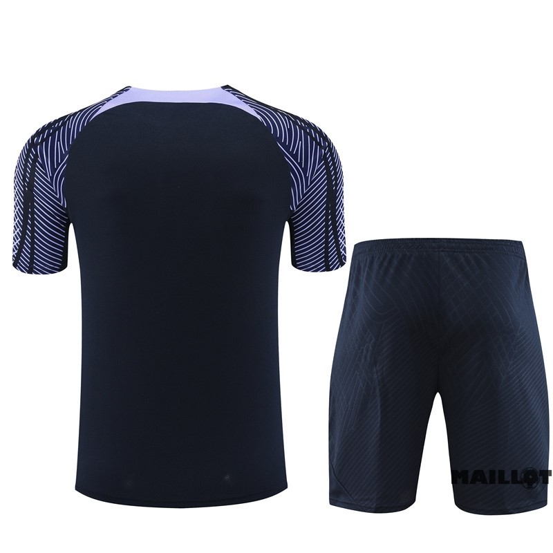 Foot Maillot Pas Cher Entrainement Ensemble Complet Enfant Tottenham Hotspur 2023 2024 Bleu Marine Purpura