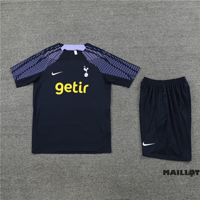 Foot Maillot Pas Cher Entrainement Ensemble Complet Enfant Tottenham Hotspur 2023 2024 Bleu Marine Purpura
