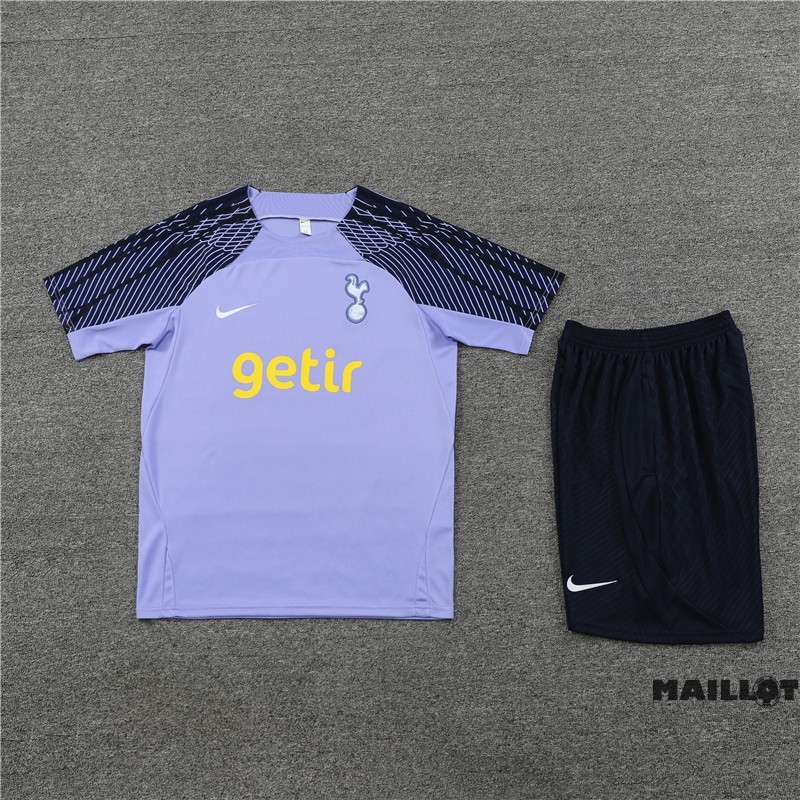 Foot Maillot Pas Cher Entrainement Ensemble Complet Enfant Tottenham Hotspur 2023 2024 Purpura Bleu