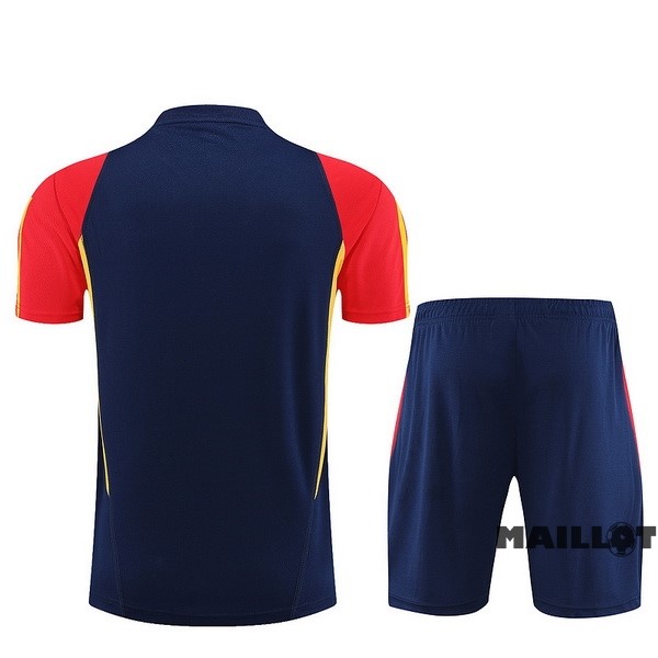 Foot Maillot Pas Cher Entrainement Ensemble Complet Espagne 2023 Bleu Jaune Rouge