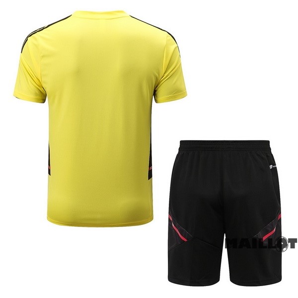 Foot Maillot Pas Cher Entrainement Ensemble Complet Flamengo 2022 2023 Jaune I Noir