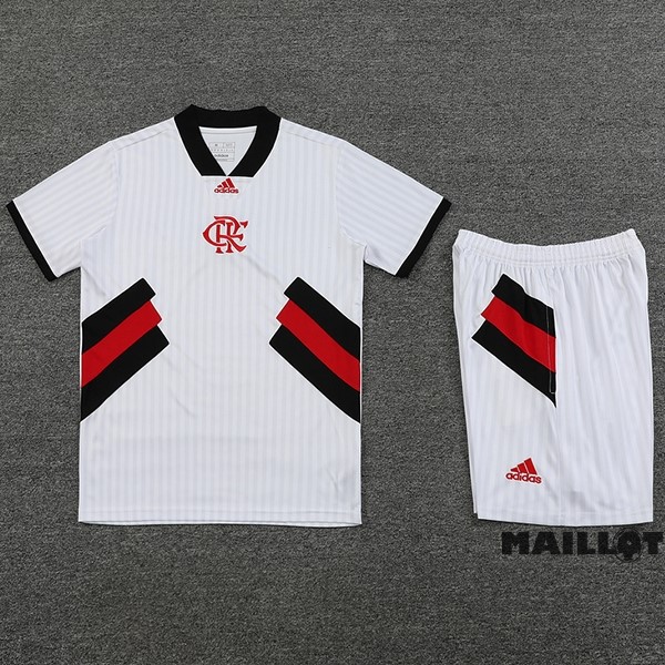 Foot Maillot Pas Cher Entrainement Ensemble Complet Flamengo 2023 2024 Blanc Noir