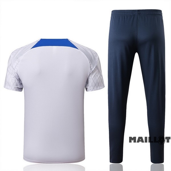Foot Maillot Pas Cher Entrainement Ensemble Complet France 2022 Blanc I Bleu