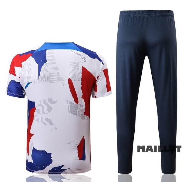 Foot Maillot Pas Cher Entrainement Ensemble Complet France 2022 Blanc I Bleu Rouge