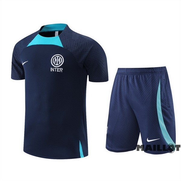 Foot Maillot Pas Cher Entrainement Ensemble Complet Inter Milán 2022 2023 Bleu Marine