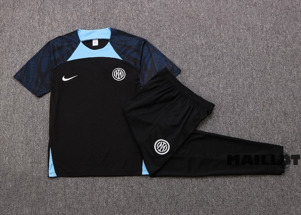 Foot Maillot Pas Cher Entrainement Ensemble Complet Inter Milán 2022 2023 Noir Bleu