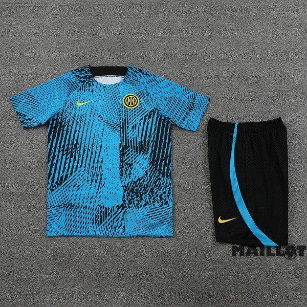 Foot Maillot Pas Cher Entrainement Ensemble Complet Inter Milán 2023 2024 Bleu III Noir