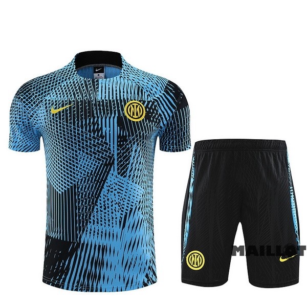 Foot Maillot Pas Cher Entrainement Ensemble Complet Inter Milán 2023 2024 Bleu II Noir