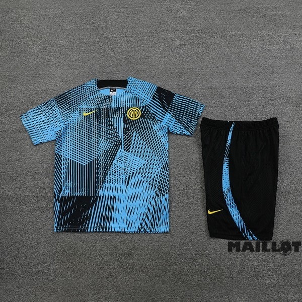 Foot Maillot Pas Cher Entrainement Ensemble Complet Inter Milán 2023 2024 Bleu II Noir