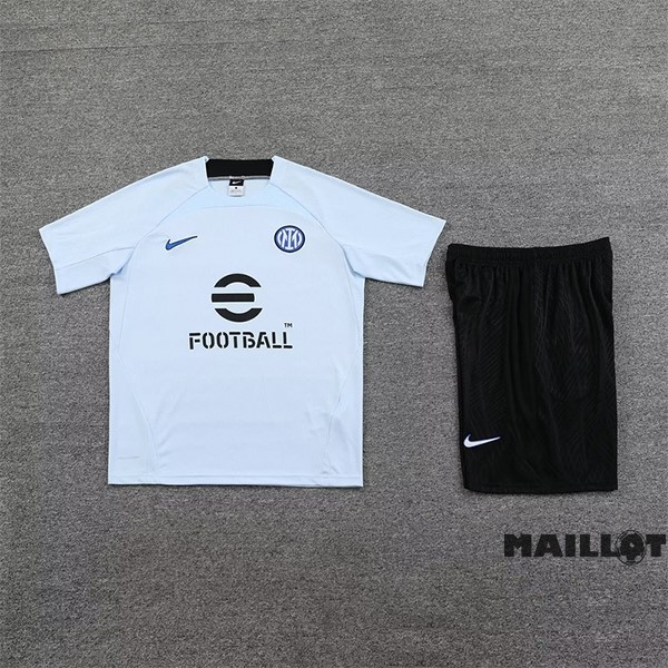 Foot Maillot Pas Cher Entrainement Ensemble Complet Inter Milán 2023 2024 Gris Noir