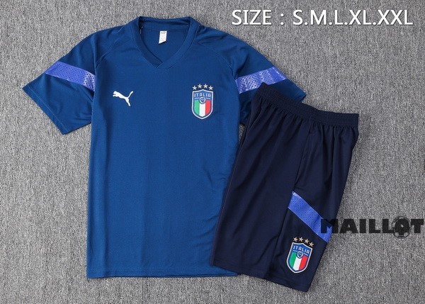 Foot Maillot Pas Cher Entrainement Ensemble Complet Italie 2022 Bleu I Marine