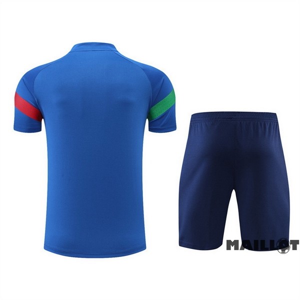Foot Maillot Pas Cher Entrainement Ensemble Complet Italie 2022 Bleu I Vert