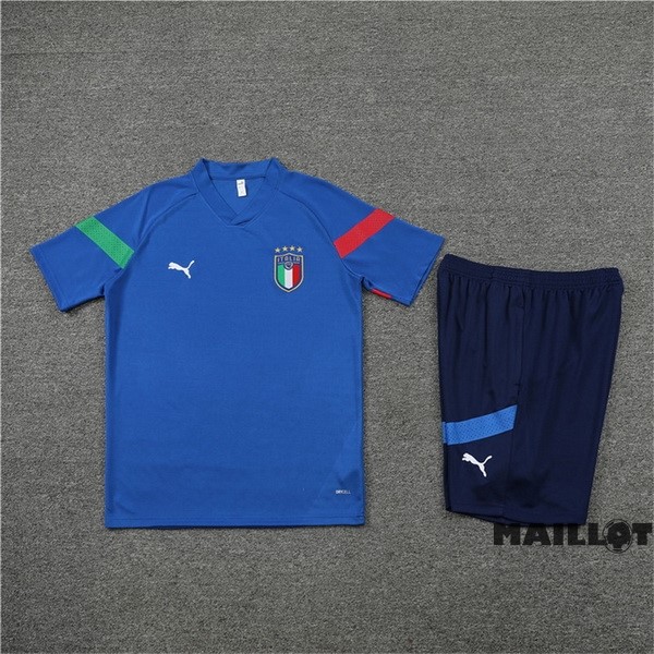 Foot Maillot Pas Cher Entrainement Ensemble Complet Italie 2022 Bleu I Vert