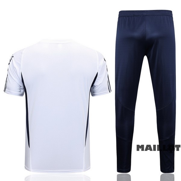 Foot Maillot Pas Cher Entrainement Ensemble Complet Italie 2023 Blanc I Bleu Marine