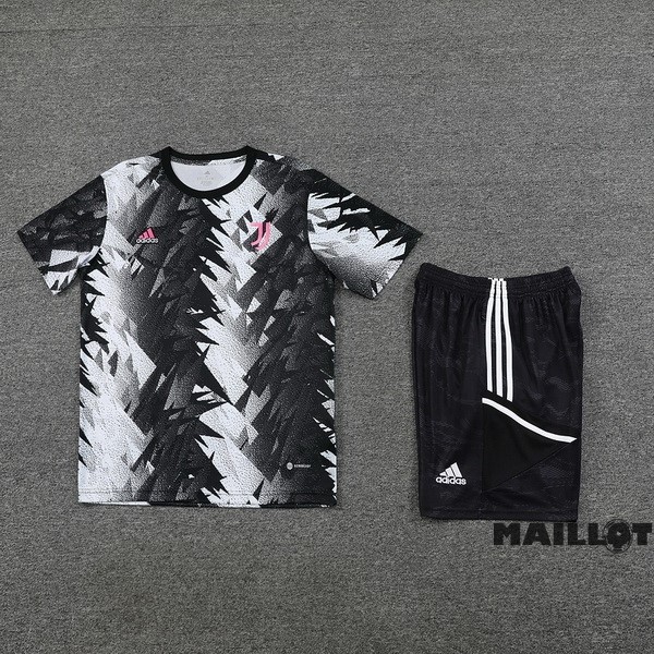 Foot Maillot Pas Cher Entrainement Ensemble Complet Juventus 2023 2024 Gris Noir