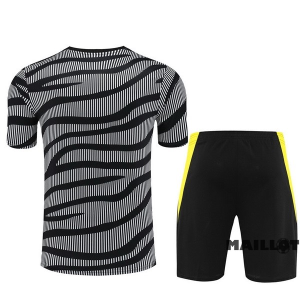 Foot Maillot Pas Cher Entrainement Ensemble Complet Juventus 2023 2024 Gris Noir Jaune
