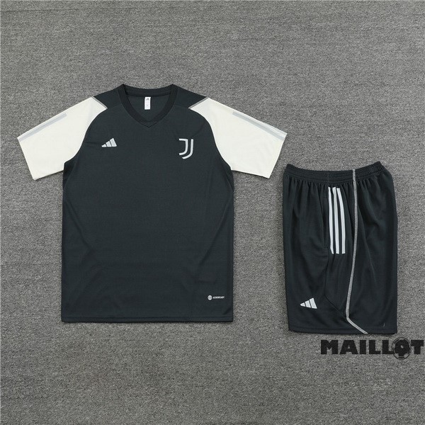 Foot Maillot Pas Cher Entrainement Ensemble Complet Juventus 2023 2024 Gris Vert