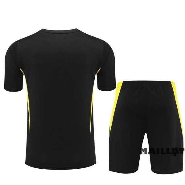 Foot Maillot Pas Cher Entrainement Ensemble Complet Juventus 2023 2024 Noir Jaune