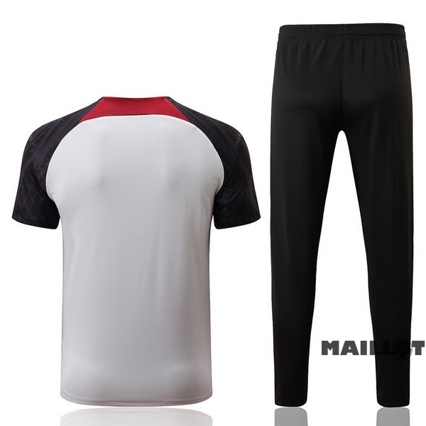 Foot Maillot Pas Cher Entrainement Ensemble Complet Liverpool 2022 2023 Blanc Noir Rouge