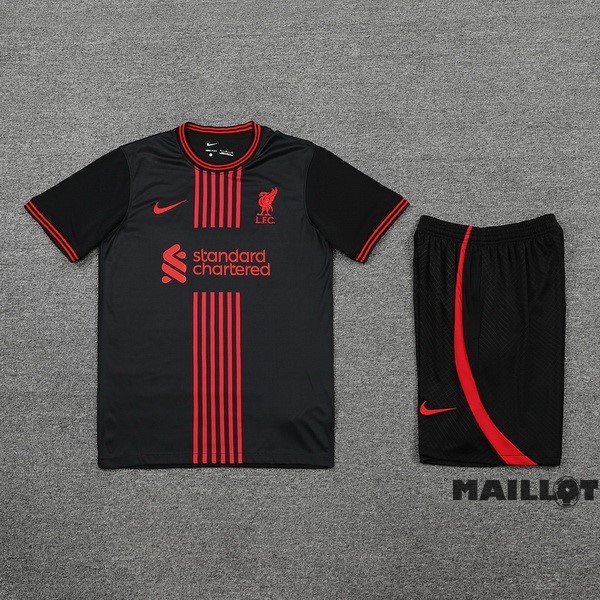 Foot Maillot Pas Cher Entrainement Ensemble Complet Liverpool 2022 2023 Noir III Rouge
