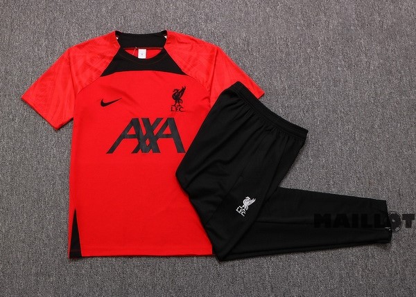 Foot Maillot Pas Cher Entrainement Ensemble Complet Liverpool 2022 2023 Noir Rouge