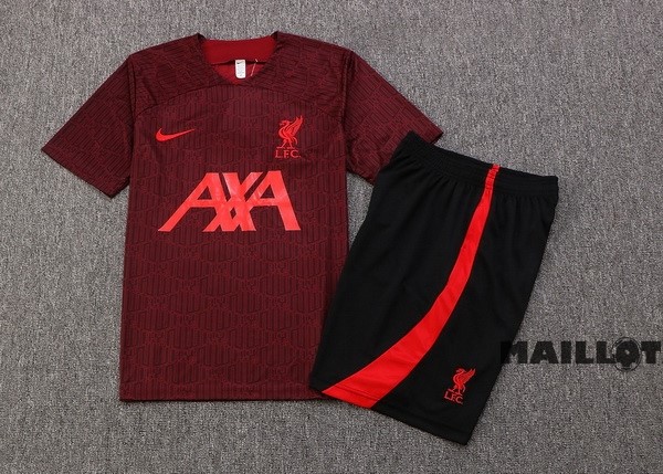 Foot Maillot Pas Cher Entrainement Ensemble Complet Liverpool 2022 2023 Rouge Marine