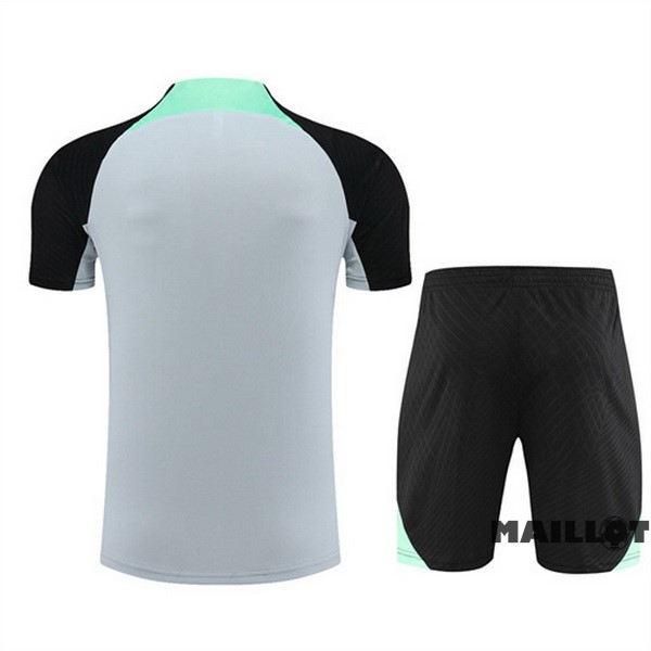 Foot Maillot Pas Cher Entrainement Ensemble Complet Liverpool 2023 2024 Gris Vert Noir