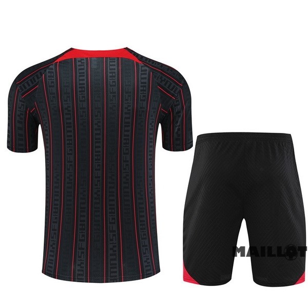 Foot Maillot Pas Cher Entrainement Ensemble Complet Liverpool 2023 2024 Noir Rouge