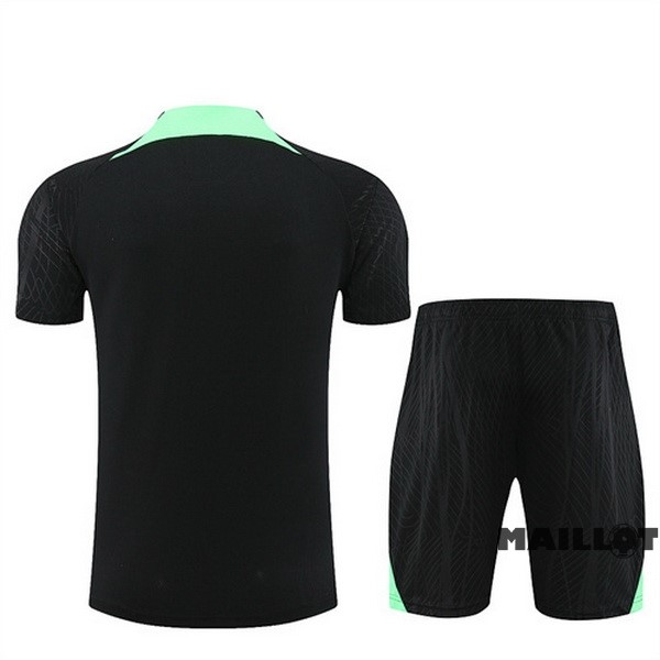 Foot Maillot Pas Cher Entrainement Ensemble Complet Liverpool 2023 2024 Noir Vert