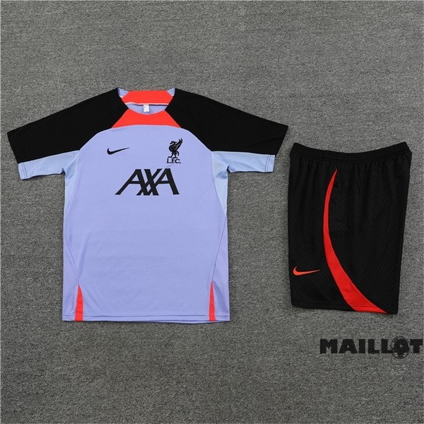 Foot Maillot Pas Cher Entrainement Ensemble Complet Liverpool 2023 2024 Purpura Noir