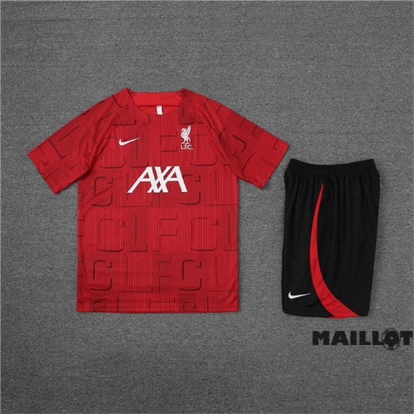 Foot Maillot Pas Cher Entrainement Ensemble Complet Liverpool 2023 2024 Rouge Noir