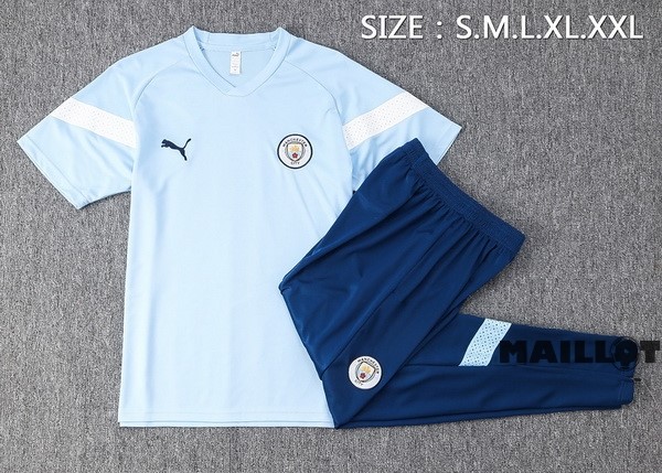 Foot Maillot Pas Cher Entrainement Ensemble Complet Manchester City 2022 2023 Bleu
