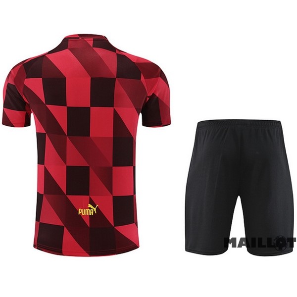 Foot Maillot Pas Cher Entrainement Ensemble Complet Manchester City 2023 2024 Rouge Noir