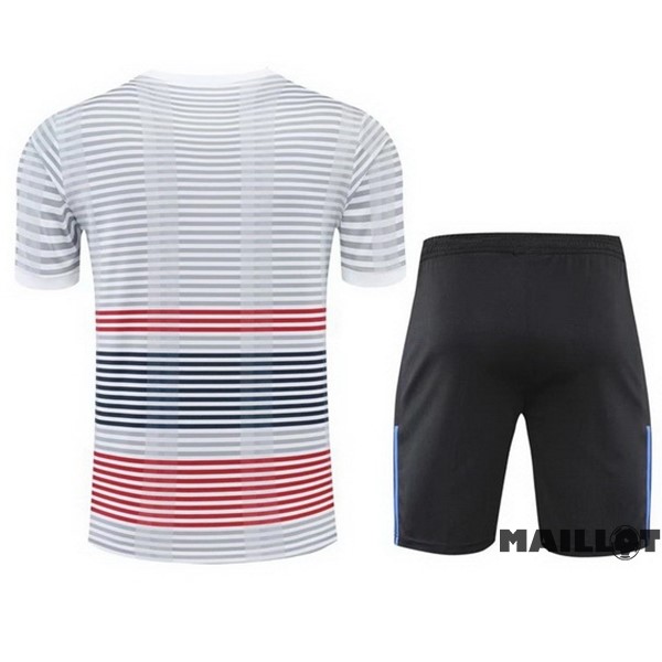 Foot Maillot Pas Cher Entrainement Ensemble Complet Manchester United 2022 2023 Blanc Noir
