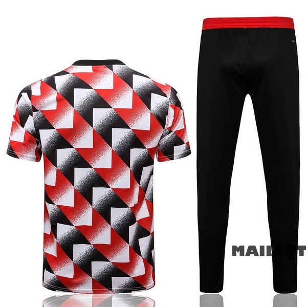 Foot Maillot Pas Cher Entrainement Ensemble Complet Manchester United 2022 2023 Blanc Rouge Noir