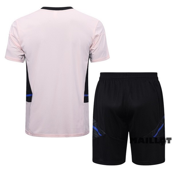 Foot Maillot Pas Cher Entrainement Ensemble Complet Manchester United 2022 2023 Rose Noir