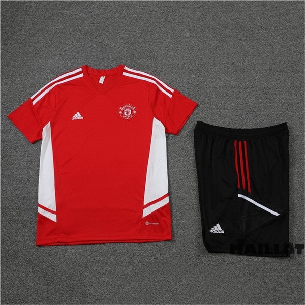 Foot Maillot Pas Cher Entrainement Ensemble Complet Manchester United 2022 2023 Rouge III Noir