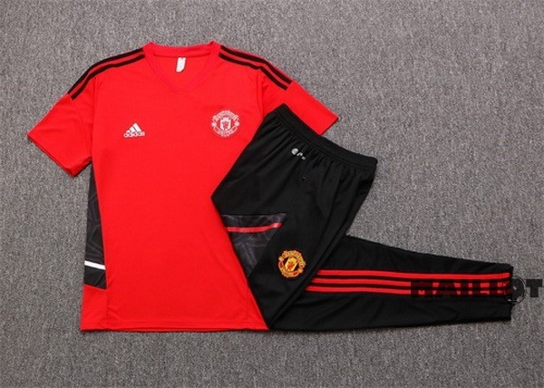 Foot Maillot Pas Cher Entrainement Ensemble Complet Manchester United 2022 2023 Rouge I Noir