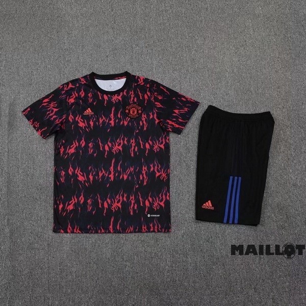 Foot Maillot Pas Cher Entrainement Ensemble Complet Manchester United 2022 2023 Rouge I Noir