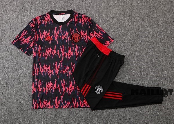 Foot Maillot Pas Cher Entrainement Ensemble Complet Manchester United 2022 2023 Rouge Noir