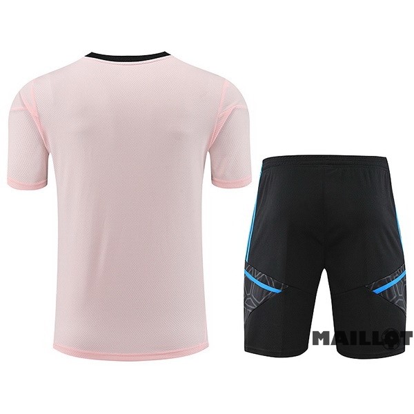 Foot Maillot Pas Cher Entrainement Ensemble Complet Manchester United 2023 2024 Rose Noir