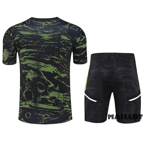 Foot Maillot Pas Cher Entrainement Ensemble Complet Manchester United 2023 2024 Vert Noir