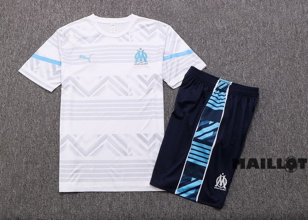 Foot Maillot Pas Cher Entrainement Ensemble Complet Marsella 2022 2023 Blanc