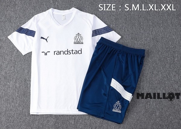 Foot Maillot Pas Cher Entrainement Ensemble Complet Marsella 2022 2023 Blanc